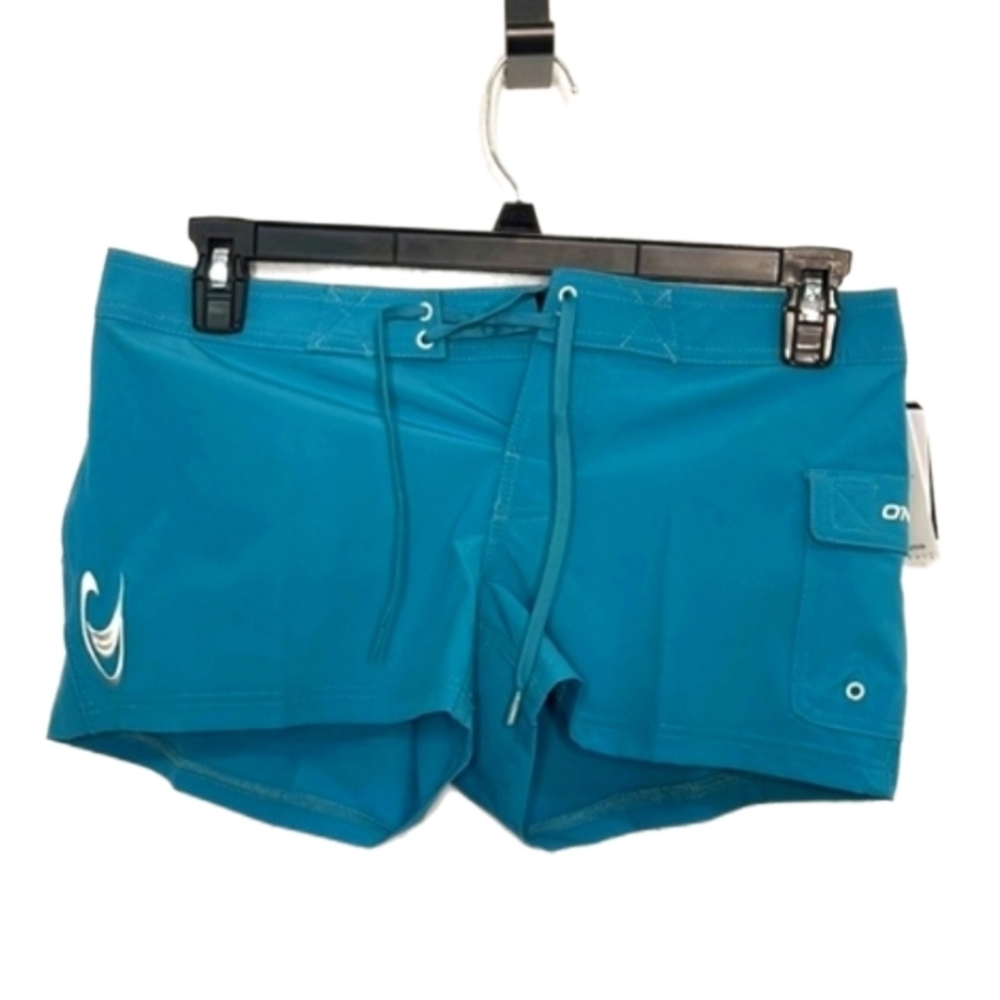 O’Neill hyperfreak Women's Size 5 Teal Swim Bosrd Shorts NWT